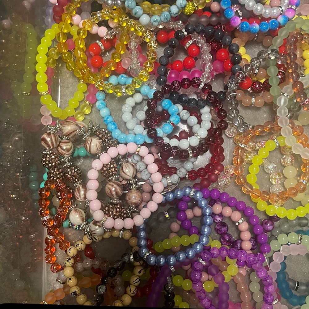 Colorful Beaded Bracelets Set